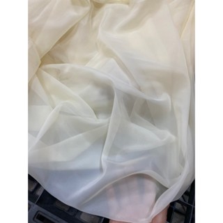 Vải Tơ sóng màu be nhạt + cà tím