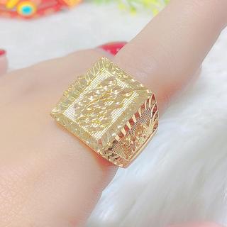 N885 nhẫn nam khắc chữ PHÚC tinh tế may mắn UHA
