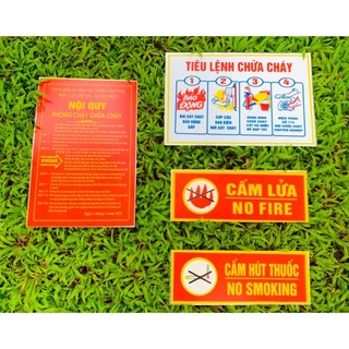  BỘ 02 BẢNG NỘI QUY PCCC VÀ TIÊU LỆNH PHÒNG CHÁY CHỮA CHÁY 