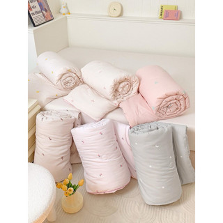 Chăn hè cotton đũi tông màu pastel siêu mềm và thoáng mát