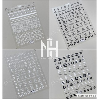 Sticker thương hiệu , miếng dán móng tay , nail hot trend, mẫu 2023, sticker nail trang trí móng