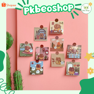 Tranh dán tường thiệp postcard Pkbeoshop Hàn Quốc decor trang trí tường phụ kiện chụp ảnh