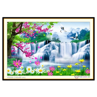 Tranh đính đá phong cảnh - non nước hữu tình VS299 (100 x 65 cm)