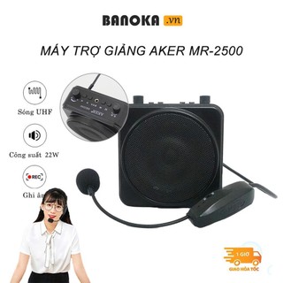 Máy trợ giảng không dây AKER MR2500 kết nối Bluetooth Cao cấp, mic thu âm rõ, Hỗ trợ cổng thẻ nhớ, USB