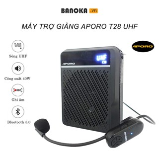 [Chính hãng] Máy trợ giảng Aporo T28 tần số UHF công suất lớn 40w, mic thu xa, tiếng ấm rõ