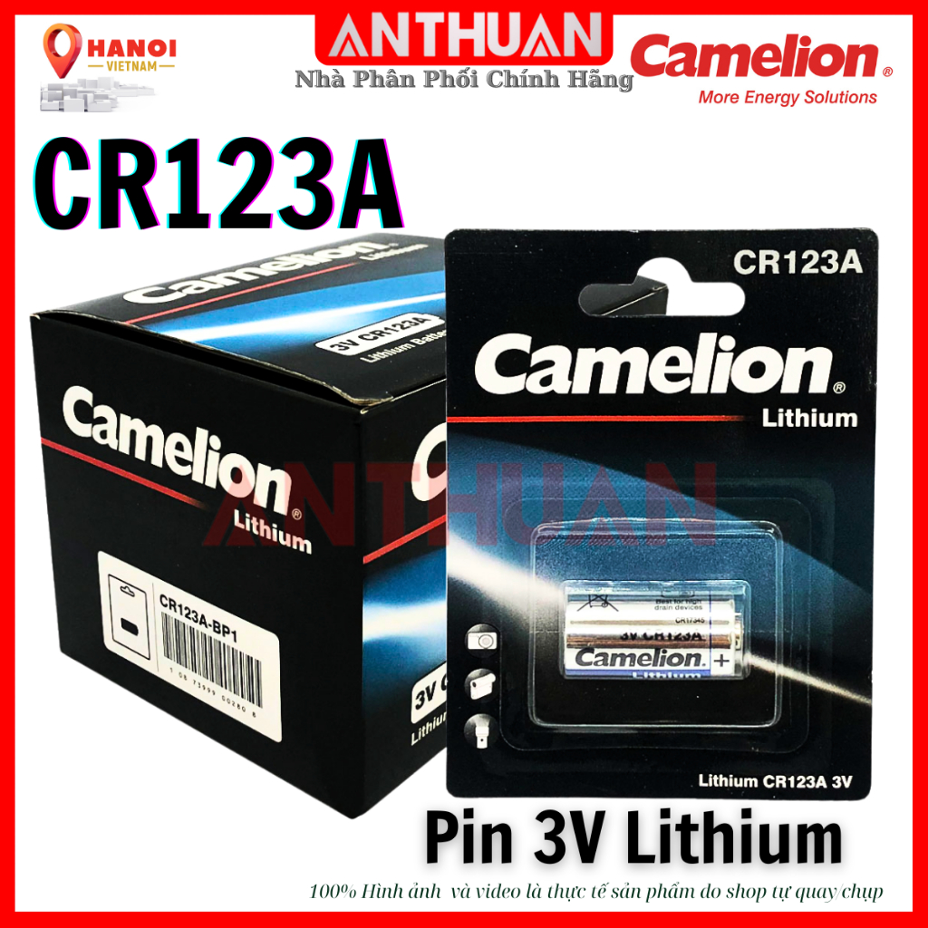 Pin 3V CR123A Camelion Pin máy ảnh, Pin Golf hàng chính hãng giá tốt.