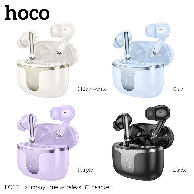 Tai nghe bluetooth Hoco EQ10, tai nghe nhét tai có mic đàm thoại, màn hình LED hiển thị, pin trâu 7h