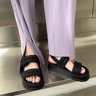 [LOẠI 1 NOWSHIP] GIày Sandal ZAYCHEO Quai Hậu Nữ Đế Bằng Cao 3cm Quai Cao su Chéo hot trend mới đi chơi đi biển xinh đẹp