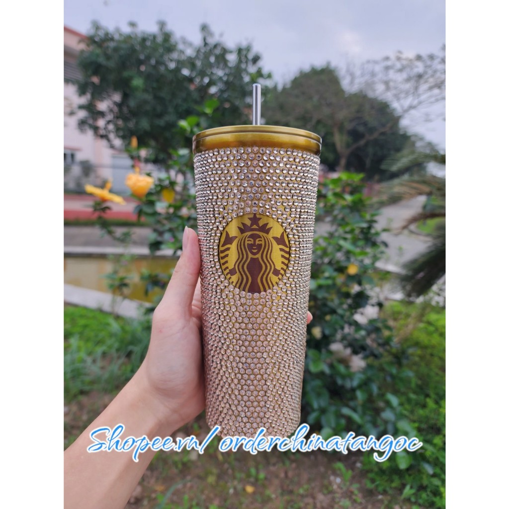 Ly Giữ Nhiệt Starbucks 25 Years Thailand Đính Đá Dung Tích 16Oz~473ml