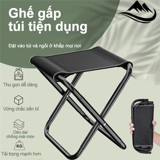 Ghế gấp dã ngoại di động, ghế câu cá, kích thước siêu nhỏ 30*13cm tùy ý đặt