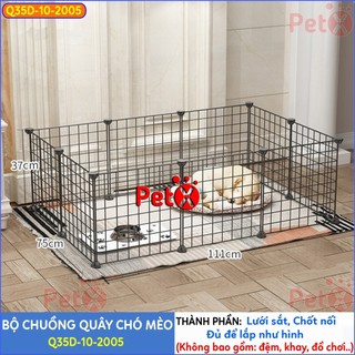 Quây chuồng chó mèo lắp ghép nuôi thú cưng sơn tĩnh điện giá rẻ