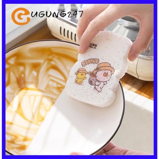 Miếng bọt biển rửa chén, bát đĩa bằng bột gỗ bông xốp in hình ngộ nghĩnh