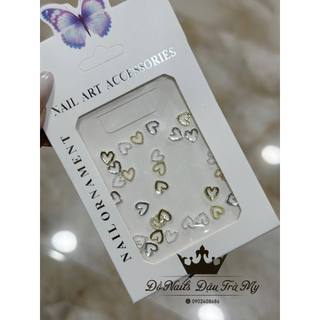 Phụ kiện nail - Set charm tim mix N588