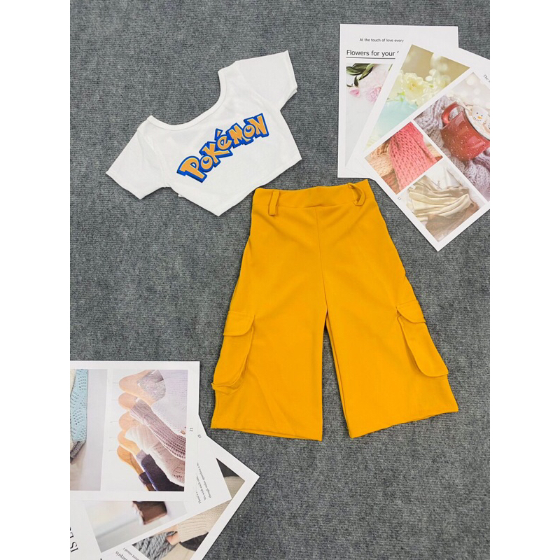 sét bộ cá tính in hình pokemon