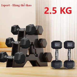 Tạ tay lục giác lõi gang bọc cao su 2.5kg tập luyện cơ tay