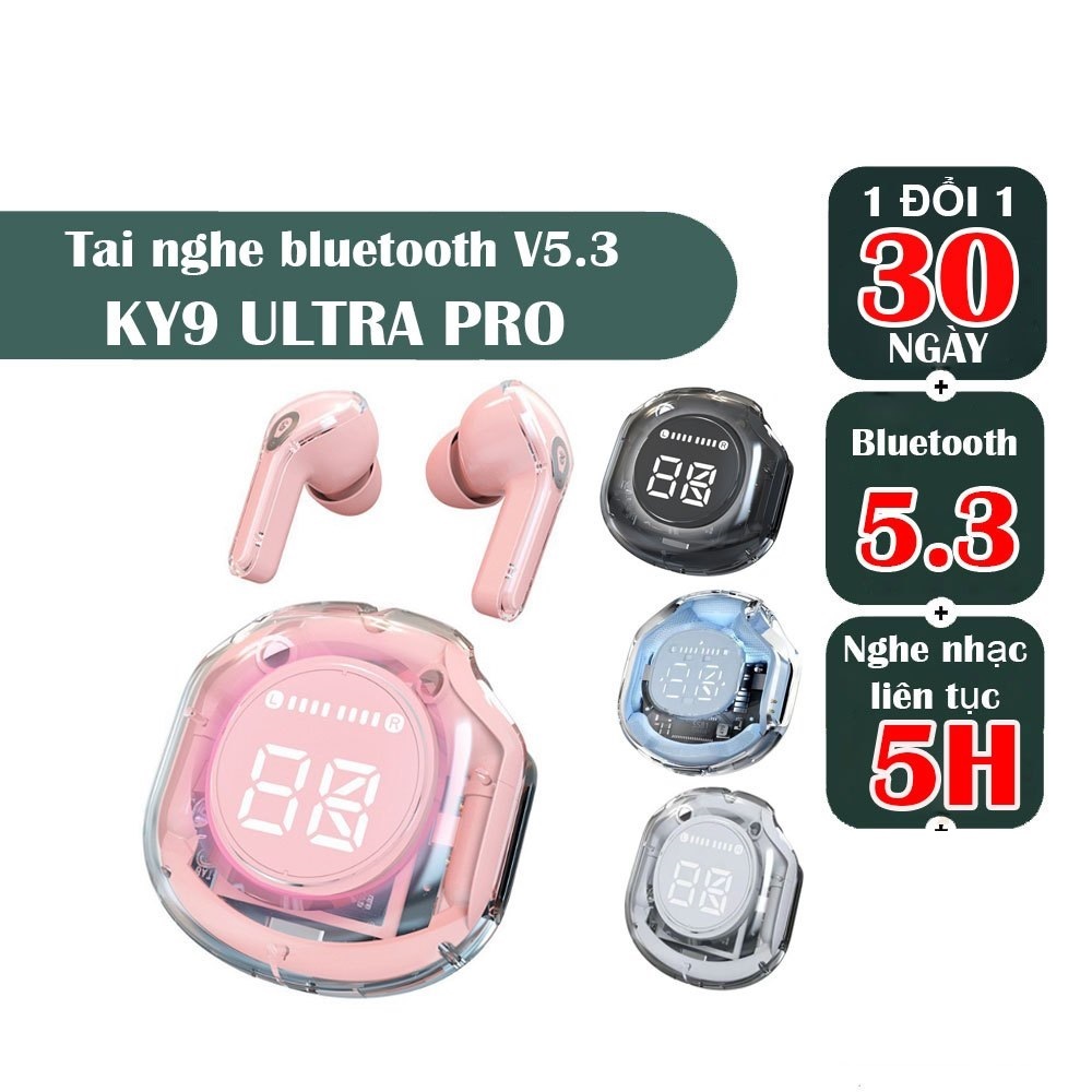 Tai Nghe Không Dây Bluetooth Ultrapods V5.3 Kháng Nước Chống Ồn Độ Trễ Thấp - Tai Nghe Chơi Game Nghe Nhạc Có Đàm Thoại
