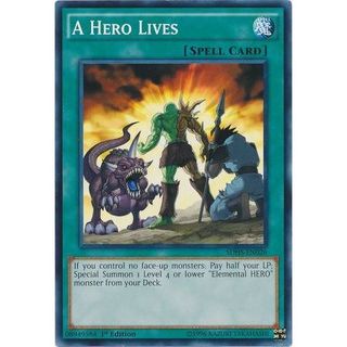 Lá bài thẻ bài Yugioh A Hero Lives - Tặng bọc bài nhựa bảo quản