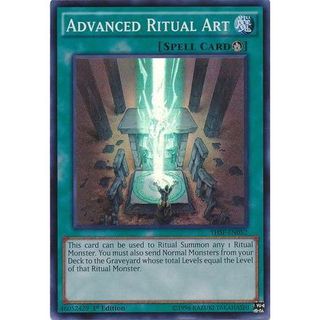 [ Dưa Hấu Yugioh ] Lá bài thẻ Advanced Ritual Art - Super Rare - Tặng bọc bài nhựa bảo quản