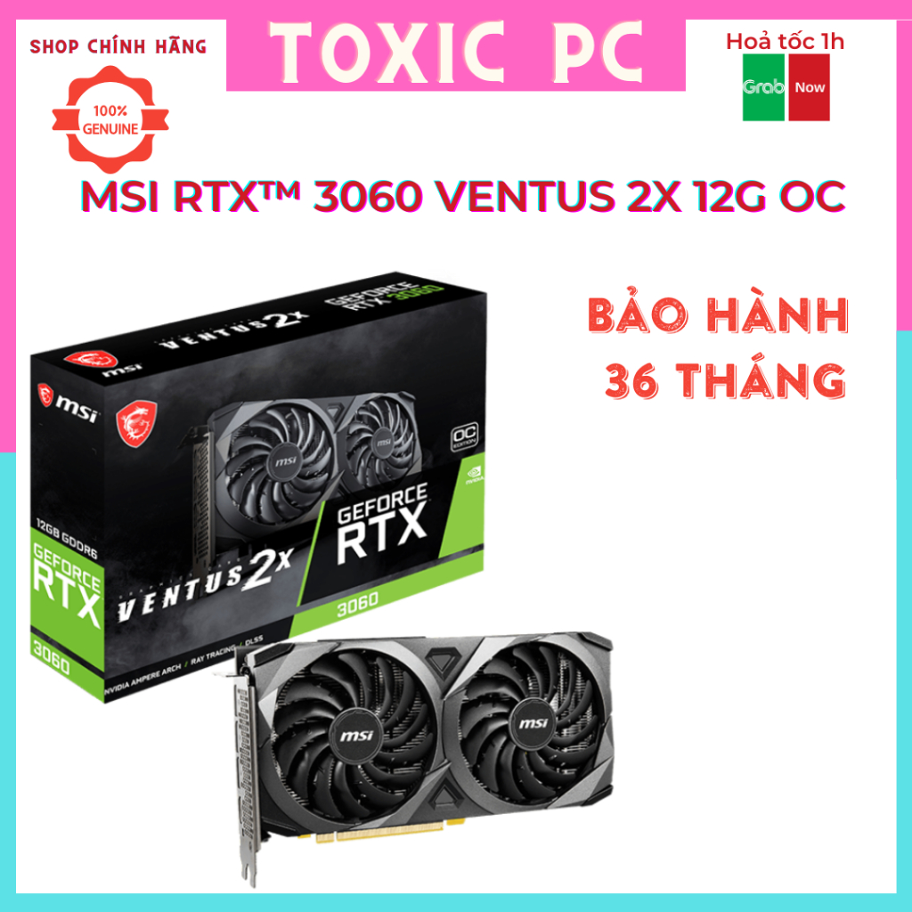 VGA MSI GeForce RTX™ 3060 VENTUS 2X 12G OC (Chính hãng - Bảo hành 36 Tháng)