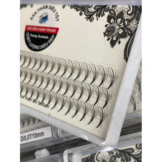 Lông mi trụ katun cao cấp - mi wispy 5d,7d độ cong c d - mi fan sẵn katun