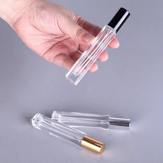 combo 10 Chai chiết nước hoa 10ml Thuỷ tinh ( vuông-tròn ,nắp đen/vàng/bạc)