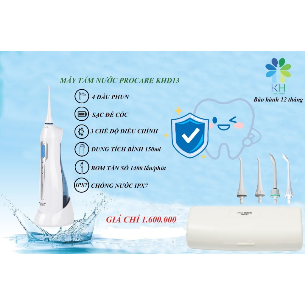 Máy tăm nước procare KHD13