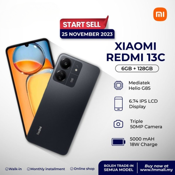 Điện thoại thông minh Xiaomi Redmi 13C | RAM 6GB + ROM 128GB | Máy ảnh trí tuệ nhân tạo 13MP | BigBuy360 - bigbuy360.vn