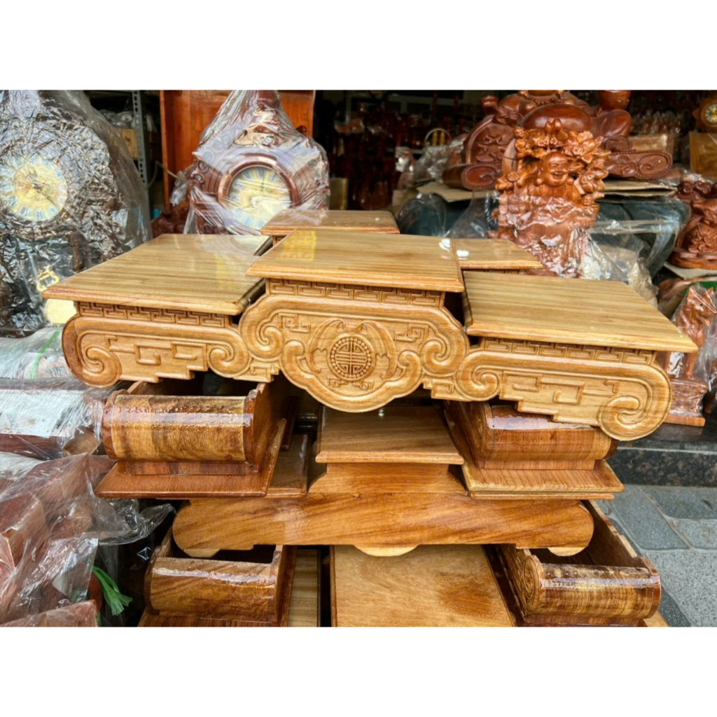 Tam sơn ,tam cấp,bục tam cấu cuốn dơi gỗ gõ