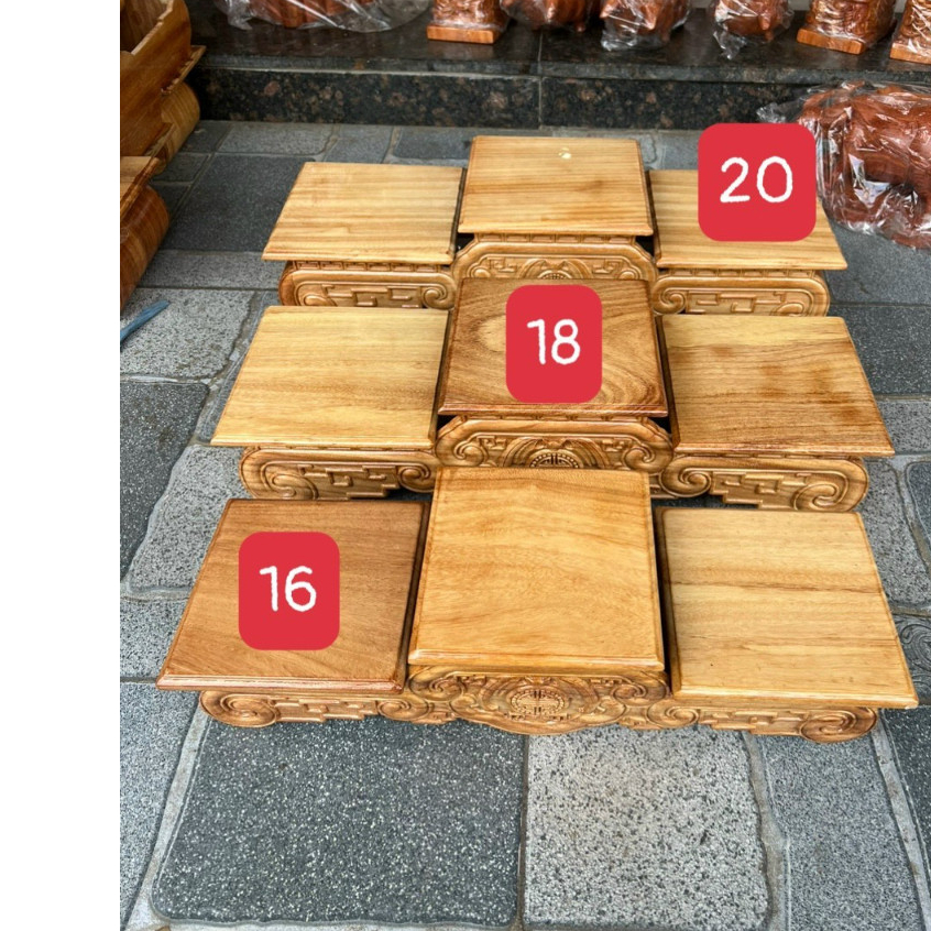 Tam sơn ,tam cấp,bục tam cấu cuốn dơi gỗ gõ