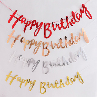 Dây Happy Birthday ép kim CNC trang trí sinh nhật