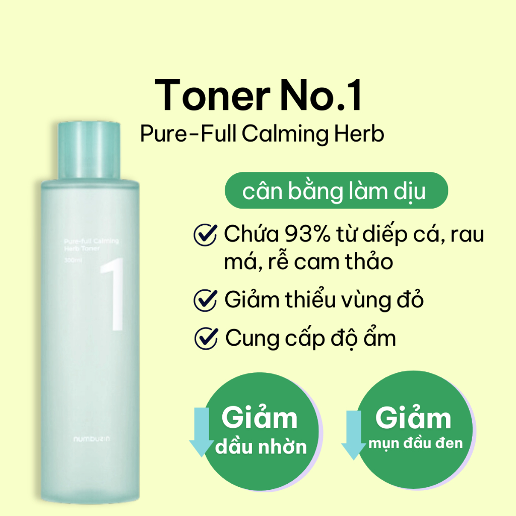 Toner NUMBUZIN No.1 Pure-Full Calming Herb Toner