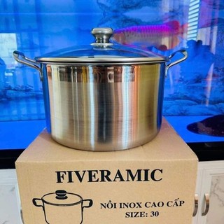  NỒI LUỘC GÀ Fiveramic INOX CAO CẤP 30cm SIÊU XỊN LUỘC 2 CON GÀ THOẢI MÁI 