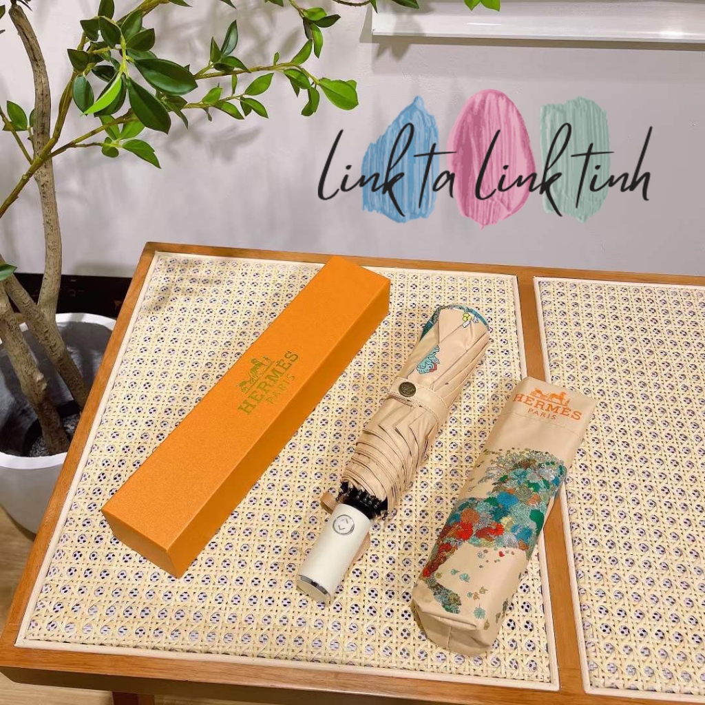 cái ô che mưa cute gấp gọn TỰ ĐỘNG 2 CHIỀU gấp gọn