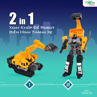Đồ chơi xe lắp ráp robot - Robot biến hình transfomers biến đổi linh động chiếc xe thành robot VBCare