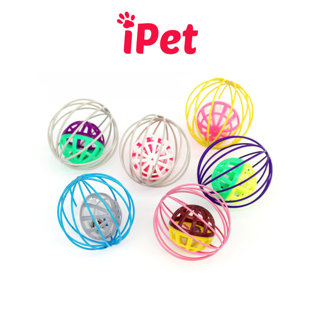 Quả Bóng Lồng Sắt Có Chuột Giả Đồ Chơi Cho Thú Cưng Chó Mèo - iPet Shop