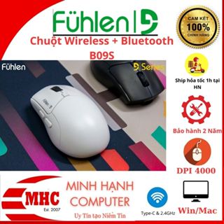 Chuột Gaming/Văn Phòng Fuhlen B09S- Kết nối 2 chế độ Wireless 2.4G và Bluetooth -Hàng Chính Hãng Ninza- Bảo Hành 24Tháng