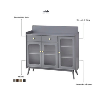 Tủ đa năng- Tủ nhà bếp Minis 3 cách mở, 2 hộc kéo,đã lắp ráp sẵn, bảo hành 12 tháng