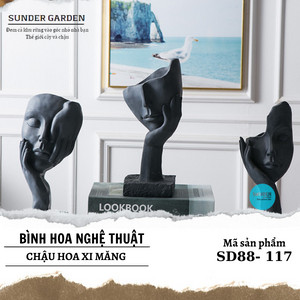  Bình hoa nghệ thuật chân dung phong cách Bắc Âu có hỗ trợ má và đồ trang trí khuôn mặt đồ trang trí nhà đơn giản 
