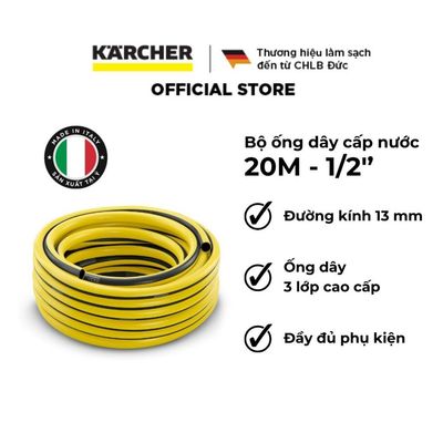 [Sản xuất Ý] Dây cấp nước Karcher 20m 3 lớp cao cấp - đường kính 1/2'' tương đương 13mm