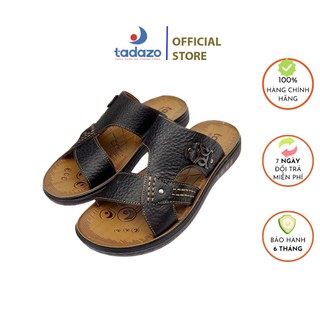 Dép da nam cao cấp đế đúc chịu nước tadazo TD1128