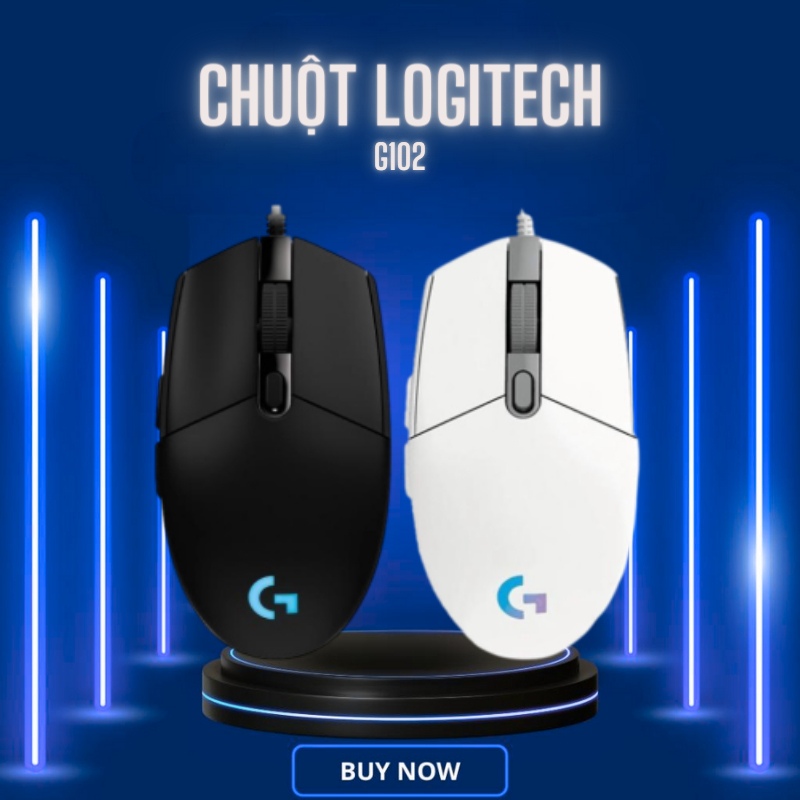 Chuột game có dây Logitech G102 Lightsync - Tùy chỉnh RGB, 6 nút lập trình, nhẹ