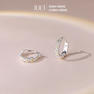 Bông tai bằng bạc Ý sang trọng, trắng sáng lấp lánh không hoen gỉ, hot trend 2024 tại Ý | KT1015 JULI JEWELRY