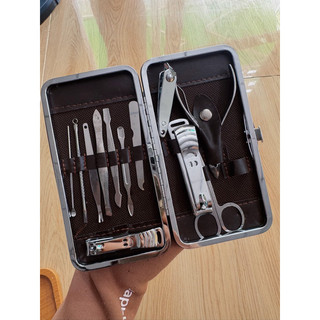 BỘ KIỀM CẮT MÓNG TAY INOX 12 MÓN