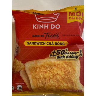 bịch 10 chiếc bánh mì tươi sandwich ruốc 50 gam /1 chiếc kinh đô