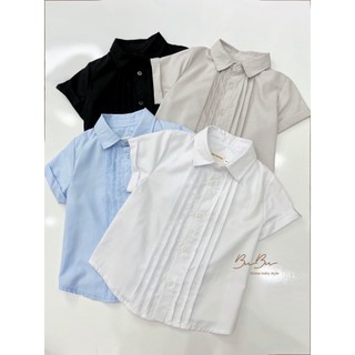   BuBu xả hàng  Áo Nior - Áo Sơ Mi Cộc Sợi Tre Bé Trai 