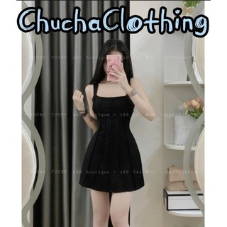 Đầm Body Cổ Vuông Trơn Có Mút ngực dự tiệc - Chuchaclothing