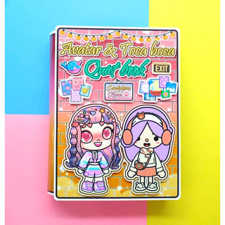 Đồ chơi bóc dán nhà búp bê Toca vs Avatar world - Búp bê giấy Pighabdmade