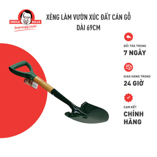 Cuốc xẻng làm vườn cuốc xẻng xúc đất cán gỗ dài 69cm Uncle Bills OT0501 - Xẻng làm vườn nhập khẩu chính hãng