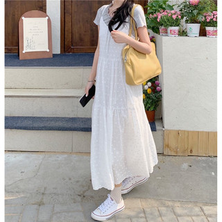 Đầm Xô Trắng Dây Dài (sẵn)