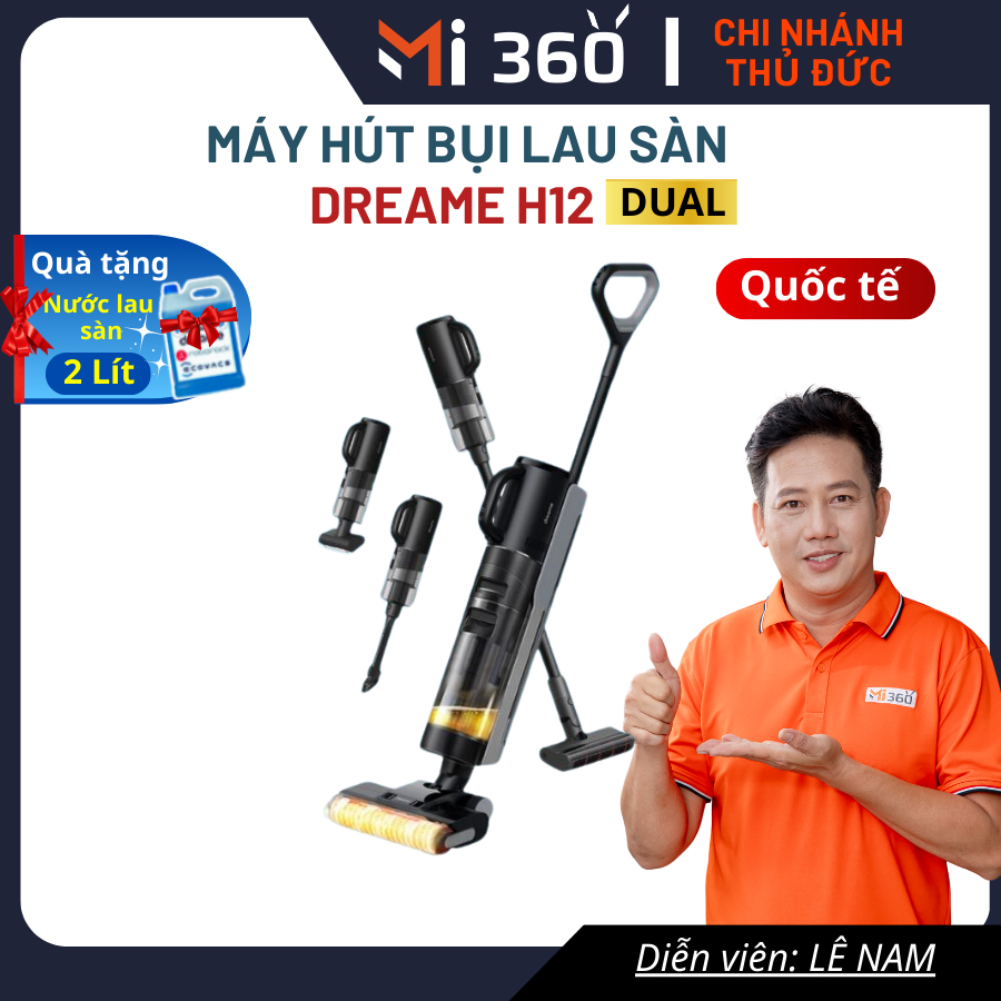 Máy Lau Sàn Hút Bụi Không Dây Cầm Tay Dreame H12 Dual -  Bản quốc tế - Bảo hành 24 tháng